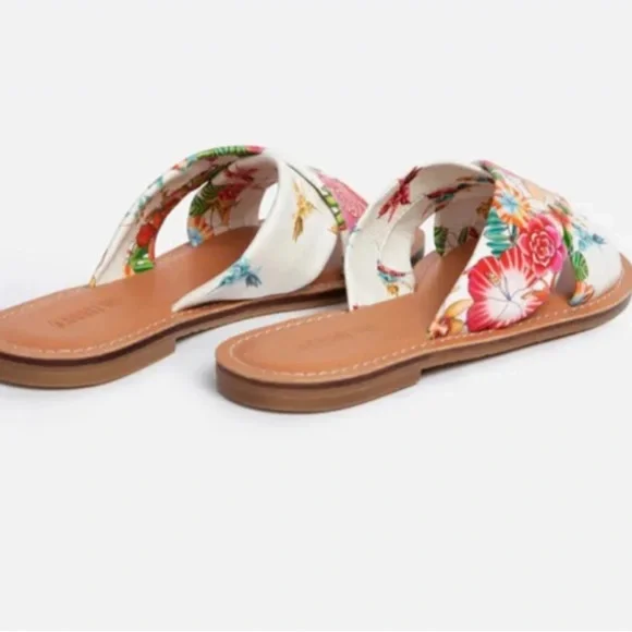 Johnny Was Andra Floral Cross-Band Sandals – Size 7 - Picture 4 of 7